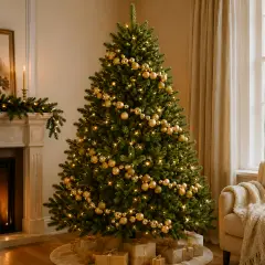 Festone Natalizio EDG Oro con 33 Palline H 120 cm - addobbi albero