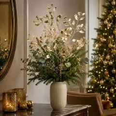 Ramo Agrifoglio Metal Oro EDG H 80 cm - fiori e ghirlande