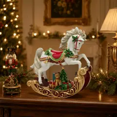 Cavallo a Dondolo Natalizio EDG H 37 cm - addobbi casa
