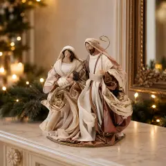 EDG Natività Lord con Base H25 cm Avorio Oro - presepi