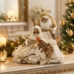 EDG Natività King con Lanterna H36 cm Avorio Oro - presepi