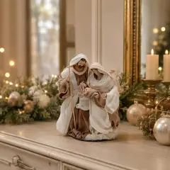 EDG Natività Lord con Base H17 cm Nocciola - presepi