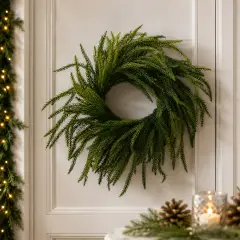 EDG Corona Cryptomeria Verde Ø35 cm Natale - fiori e ghirlande