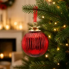 EDG Palla Bolle Argento D10 cm con Perle Natale - addobbi albero