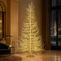 EDG Cascata LED 40 Fili 1120 Luci Avorio 240 cm - luci