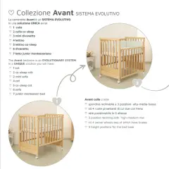 Cuoricini Avant Sistema Evolutivo 6 in 1 con Materasso Bianco - collezioni