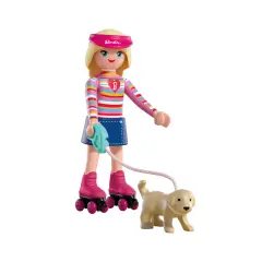 Playmobil 72126 x Barbie Malibu con Taffy e Pattini a Rotelle - playmobil