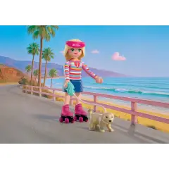 Playmobil 72126 x Barbie Malibu con Taffy e Pattini a Rotelle - playmobil