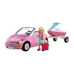 Playmobil 72123 x Barbie Cabriolet con Moto d'Acqua e Accessori - playmobil