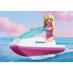 Playmobil 72123 x Barbie Cabriolet con Moto d'Acqua e Accessori - playmobil