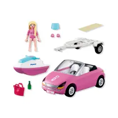 Playmobil 72123 x Barbie Cabriolet con Moto d'Acqua e Accessori - playmobil