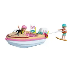 Playmobil 72122 x Barbie Barca dell'Avventura con Barbie, Ken e Wakeboard - playmobil