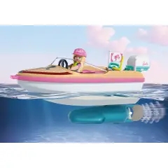 Playmobil 72122 x Barbie Barca dell'Avventura con Barbie, Ken e Wakeboard - playmobil
