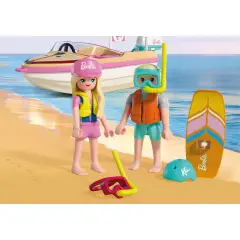 Playmobil 72122 x Barbie Barca dell'Avventura con Barbie, Ken e Wakeboard - playmobil