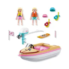 Playmobil 72122 x Barbie Barca dell'Avventura con Barbie, Ken e Wakeboard - playmobil