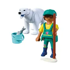 Playmobil 72090 Zoo Orso Polare e Guardiano con Accessori - playmobil