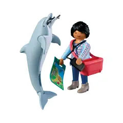 Playmobil 72091 Zoo Delfino e Visitatore con Accessori - playmobil
