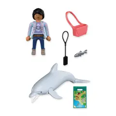 Playmobil 72091 Zoo Delfino e Visitatore con Accessori - playmobil