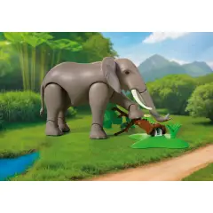 Playmobil 72068 Elefante con Guardiano di Zoo, Fenicotteri e Rana - playmobil
