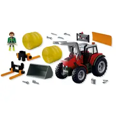 Playmobil 72305 Grande Trattore con Balle di Fieno e Contadino - playmobil