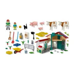 Playmobil 72160 Grande Fattoria con Animali, Gru e 2 Personaggi - playmobil