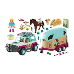 Playmobil 72129 Fuoristrada con Rimorchio per Cavalli e Cavallerizza - playmobil