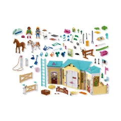 Playmobil 72127 Grande Maneggio con 2 Cavalli, 2 Cavalieri e Accessori - playmobil
