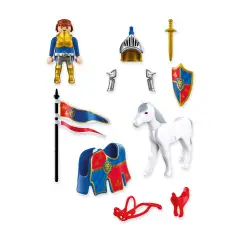 Playmobil 72119 Comandante dei Cavalieri del Leone con Cavallo e Armatura - playmobil