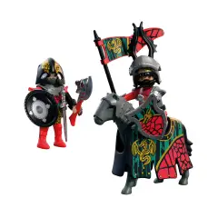 Playmobil 72118 Comandante dei Cavalieri del Drago con Cavallo - playmobil