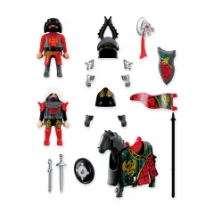 Playmobil 72118 Comandante dei Cavalieri del Drago con Cavallo - playmobil