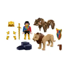 Playmobil 72212 Leone con Cavaliere d'Oro, Armatura e Accessori - playmobil