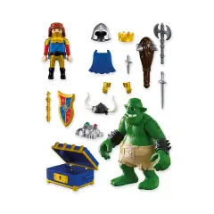 Playmobil 72116 Troll e Tesoro Cavalieri del Leone con Cavaliere e Forziere - playmobil