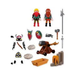 Playmobil 72117 Catapulta Cavalieri del Drago con 2 Cavalieri e Pietre - playmobil