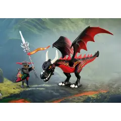 Playmobil 72114 Drago Nero con Cavaliere del Drago e Accessori - playmobil