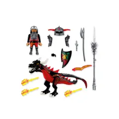 Playmobil 72114 Drago Nero con Cavaliere del Drago e Accessori - playmobil