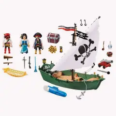 PLAYMOBIL Pirates Barca dei Pirati 71713 - 101 Pezzi - playmobil