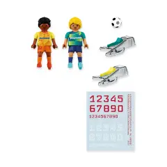 Playmobil 72058 Calciatori con 2 Giocatori, Pallone e Maglie Personalizzabili - playmobil