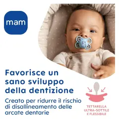 Succhietto Mam Perfect Night Silicone +6 Mesi Bimba - ciucci