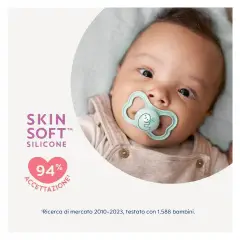 Succhietto Air Bio-Circolare Silicone 2-6 Mesi Bambina – 2 Pezzi - ciucci