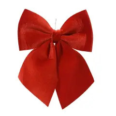 Decoris Fiocco di Natale Rosso 20x24 cm in Poliestere - addobbi albero