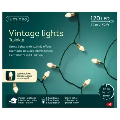Luci di Natale LED Vintage 11,9 m 8 Funzioni Bianco Caldo - scene e villaggi