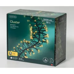 Luci di Natale LED Cluster 3000 LED 28 m Soft Gold - luci