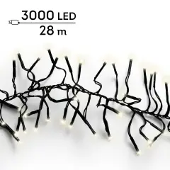 Luci di Natale LED Cluster 3000 LED 28 m 8 Funzioni - luci