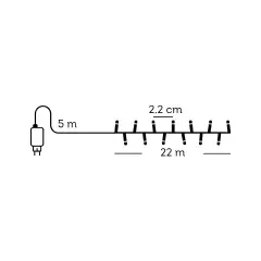 Luci di Natale LED Compatte 1000 LED 22 m Lampeggianti - luci