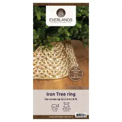 Copri Base Albero di Natale in Ferro Oro Anticato Ø70 cm - basi albero