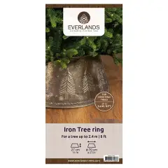 Copri Base Albero di Natale Ferro Bronzo Anticato Ø70 cm - basi albero