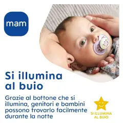 Succhietto Original Night Caucciù +6 Mesi Bambino – 2 Pezzi - ciucci