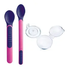 Set 2 Cucchiai Termosensibili Con Cover Rosa - pappa