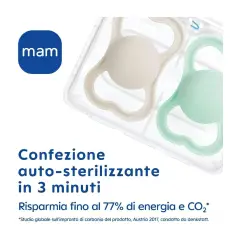 Mam Perfect Start Succhietto Silicone 0-2m, 2pezzi - ciucci