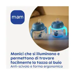 Manici Per Biberon Hold My Cup Day & Night Set 2 Pezzi Rosa E Neutro - biberon e accessori